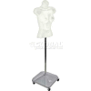 Azar Displays 900505-WHT Plastic Female Form On Wheeled Plastic Base, 60" OAH, White ,1 Piece