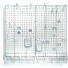 Azar Displays 900945-CLR Pegboard Room Organizer Kit, Hardware Included, Clear Opaque ,1 Piece