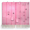 Azar Displays 900945-PNK Pegboard Room Organizer Kit, Hardware Included, Pink Opaque ,1 Piece