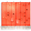 Azar Displays 900945-RED Pegboard Room Organizer Kit, Hardware Included, Red Opaque ,1 Piece