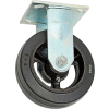 Faultless Rigid Plate Caster 3418-6 6" Mold-On Rubber Wheel
