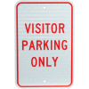 Aluminum Sign - Visitor Parking Only - .08" Thick, TM7J