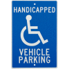Panneau en aluminium - Stationnement des véhicules handicapés - . 063" épais, TM10H