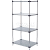 Nexel® 4 Shelf, Galvanized Steel Solid Shelving Unit, Starter, 72"W x 18"D x 54"H