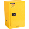 Global Industrial™ Inflammable Cabinet, Manuel Close Single Door, 12 Gallon, 23"Wx18"Dx35"H