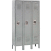 Global Industrial Infinity® 1-Tier 3 Door Locker, 12"Wx12"Dx60"H, Gray, Unassembled