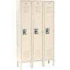 Global Industrial Infinity® 1-Tier 3 Door Locker, 12"Wx18"Dx72"H, Tan, Unassembled