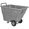 Global Industrial Standard Duty Plastic Tilt Truck, 1/2 Cu. Yd. Cap, 850 Lb Cap, Gray