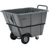 Global Industrial Heavy Duty Plastic Tilt Truck, 1/2 Cu. Yd. Cap, 1400 Lbs. Cap, Gray