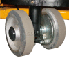 Two 7" Polyurethane Steer Wheels & Brakes 272147 for Wesco® Pallet Truck 984873