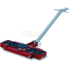 GKS Perfekt® L9 Machinery Roller Dolly Swivel Plate, Steer Handle 19,800 Lb. Cap.