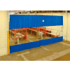 Global Industrial™ Blue Curtain Wall Partition avec Clear Vision Strip 24 x 12