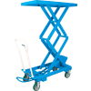 Bishamon® MobiLift Double Scissor Lift Table, 660 Lb. Capacity