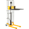 Global Industrial Manual Lift Stacker, 59" Lift, 880 Lb. Capacity
