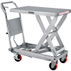 Global Industrial™ Stainless Steel Mobile Scissor Lift Table 32 x 19 - Cap 1000 lb.
