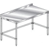 Aero Manufacturing 304 Table en acier inoxydable, 48 x 24 », 2-3/4 » Dosseret, Cadre galvanisé