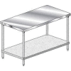 Aero Manufacturing 430 Table en acier inoxydable, 96 x 36 », sous étagère, calibre 16