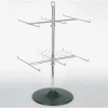 Economy Wire Display, 2 Tier Spinner, Chrome/Black