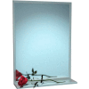 ASI® inox canal cadre miroir avec étagère - Wx18 24"" H - 0625-1824