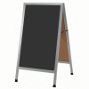 Aarco Aluminum A-Frame Sidewalk Black Chalkboard - 24"W x 42"H