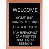 Aarco Red Oak Framed Letter Board Message Center - 18"W x 24"H