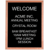 Aarco Red Oak Framed Letter Board Message Center - 24"W x 30"H