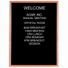 Aarco Red Oak Framed Letter Board Message Center - 36"W x 48"H