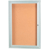 Aarco 1 Door Framed Illuminated Enclosed Bulletin Board - 24"W x 36"H