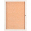 Aarco 1 Door Framed Enclosed Bulletin Board White Powder Coat - 36"W x 48"H