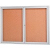Aarco 2 Door Framed Enclosed Bulletin Board - 60"W x 48"H