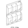 Clear-Vu Magazine And Literature Display-6 Magazine Pockets - 30"W x 25"H