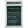 Aarco 1 Door Enclosed Letter Board Cabinet w/ Header - 36"W x 48"H