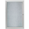 Aarco 1 Door Aluminum Framed Enclosed Bulletin Board - 18"W x 24"H