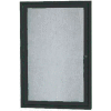 Aarco 1 Door Alum Framed Illum Enclosed Bulletin Board Black Powder Coat - 18"W x 24"H