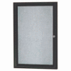 Aarco 1 Door Alum Framed Illum Enclosed Bulletin Board Bronzed Anod. - 24"W x 36"H