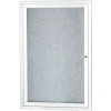 Aarco 1 Door Aluminum Framed Enclosed Bulletin Board White Powder Coat - 24"W x 36"H