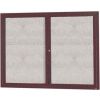 Aarco 2 Door Aluminum Framed Enclosed Bulletin Board Bronze Anod. - 48"W x 36"H