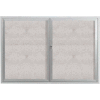 Aarco 2 Door Alum Framed Illum Enclosed Bulletin Board - 48"W x 36"H