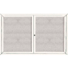 Aarco 2 Door Aluminum Framed Enclosed Bulletin Board White Powder Coat - 60"W x 36"H