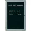 Aarco 1 Door Design Enclosed Letter Board Medium Grey - 24"W x 36"H