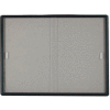 Aarco 2 Door Radius Design Bulletin Board w/ Tempered Glass Graphite - 60"W x 36"H