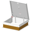 JLIndustries® Diamond Series Galvanized Roof Hatch - 36" W x 36"L
