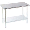 Table en acier inoxydable Advance Tabco 430, 30 x 30 », sous étagère, calibre 16