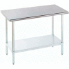 Table en acier inoxydable Advance Tabco 430, 30 x 24 », sous-étagère réglable, calibre 16