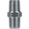 AIGNEP Hex Pipe Nipple, 82200N-06, 3/8" NPTF, Nickel Plated Brass - Pkg Qty 5