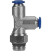 AIGNEP Swivel Run Tee 87222-04-04, 1/4" Tube x 1/4" Swift-Fit Universal Thread - Pkg Qty 5