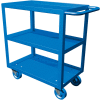 Canway All-Welded Shelf Cart - 36"L x 24"W x 35"H - 3 Shelf - 1000 Lb Capacity - Blue
