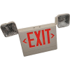 Faraday Lighting Led Halogen Exit Sign - Exit Sign/Emergency Light Combo - Plastic Housing