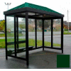4-face avant droite ouverte 6' x 12' classique toit vert de toit Heavy Duty Bus fumeur abri Hip
