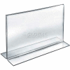 Azar Displays 152713 Horizontal Double Sided Stand Up Sign Holder, 12" x 9", Acrylic